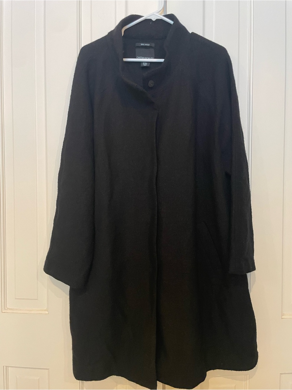 Cynthia Rowley Black 100% Wool coat